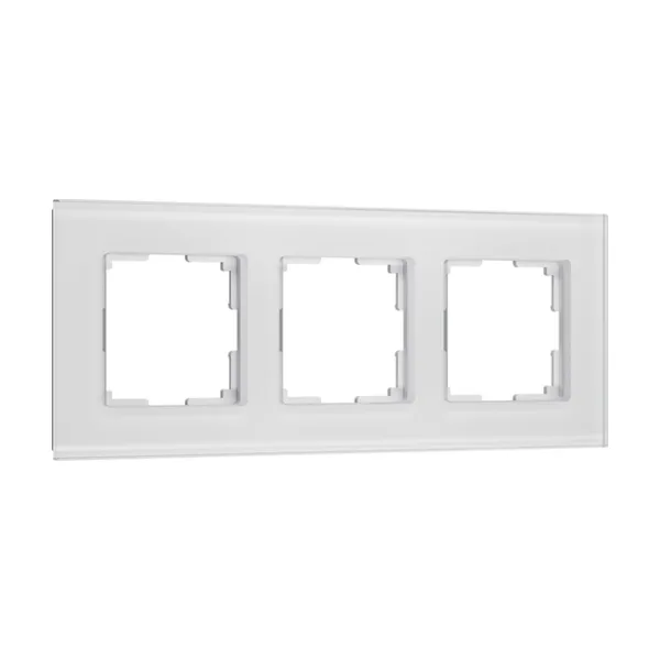 Рамка Werkel W0033101/ Рамка на 3 поста Senso (белый, стекло soft-touch)