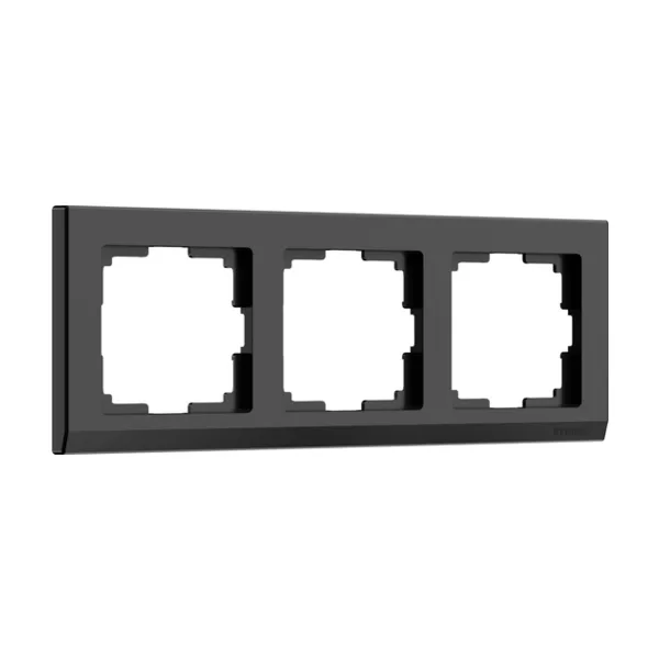 Рамка Werkel W0031808/ Рамка на 3 поста Stark (черный)