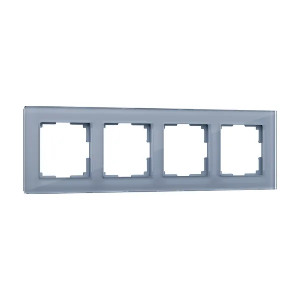 Рамка Werkel W0041115/ Рамка на 4 поста Favorit (серый,стекло)