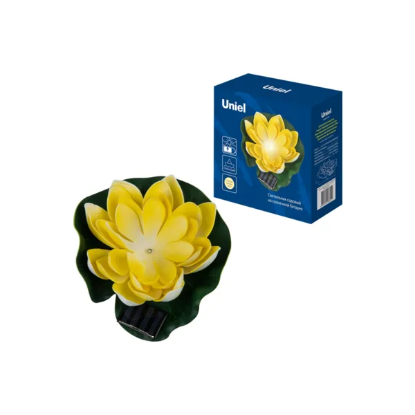 Газонная световая фигура USL-S-827/PT060 YELLOW WATERLILY