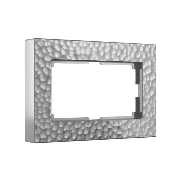 Рамка Werkel W0082406/ Рамка для двойной розетки Hammer (серебряный)