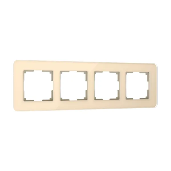 Рамка Werkel Elite айвори W0042443/ Рамка на 4 поста Elite (айвори, стекло)