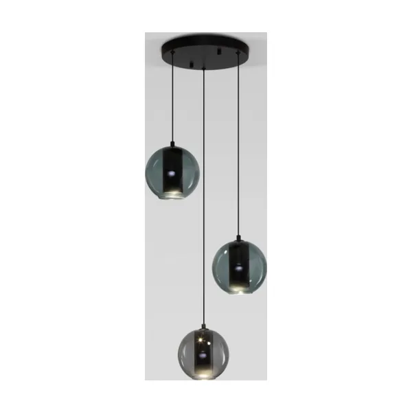 Светильник подвесной Eurosvet Cobble 50258/3 LED дымчатый/бирюзовый