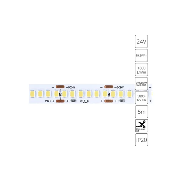 Светодиодная лента Arte Lamp Tape A2424010-03-6K