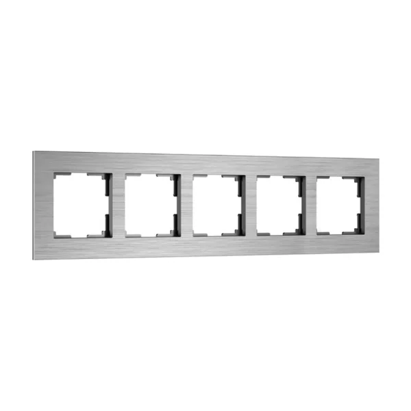Рамка Werkel AluMax алюминий W0053506/ Рамка на 5 постов AluMax (алюминий)