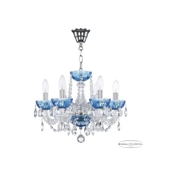 Подвесная люстра Bohemia Ivele 5402 5402/6/141 Ni Aquamarine/M-1G