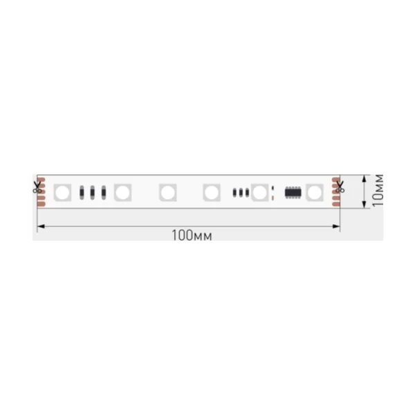 Светодиодная лента SPI, 5050, 60 LED/м, 12 Вт/м, 24В, IP20, Цвет: RGB, SWG5PT60-24-12-WS2811RGB 032521