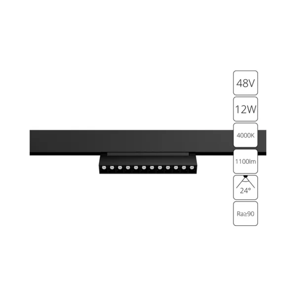 Трековый светильник Arte Lamp Linea A4668PL-1BK
