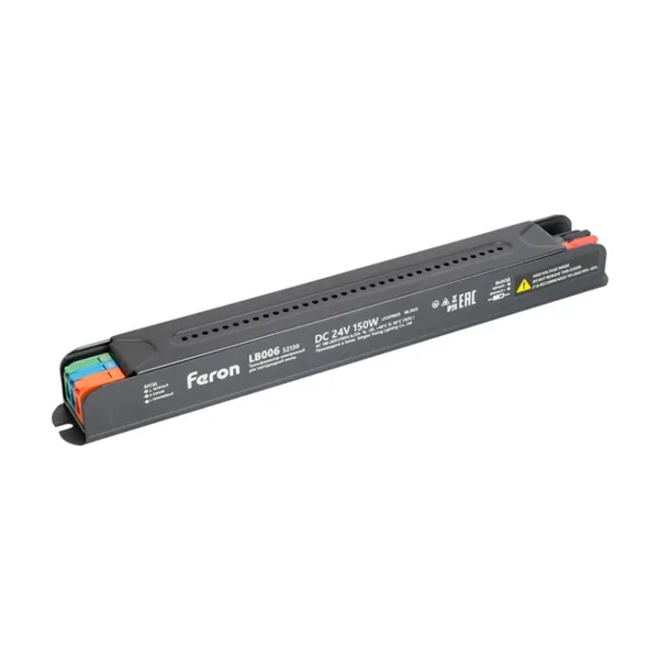 Трансформатор для светодиодной ленты с диммированием 150W 24V IP20 Feron LB006 52130