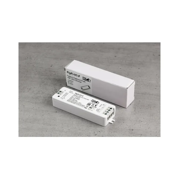 Fly-Fi Диммер/Контроллер V1-F - 1CH*8A 12-48В DC, Fade-in/Fade-out, Push-DIM, CV, пластик, гарантия 5 лет FF-D-V1-F