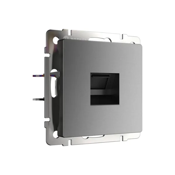 Розетка Werkel W1181064/ Розетка Ethernet RJ-45 (графит матовый)