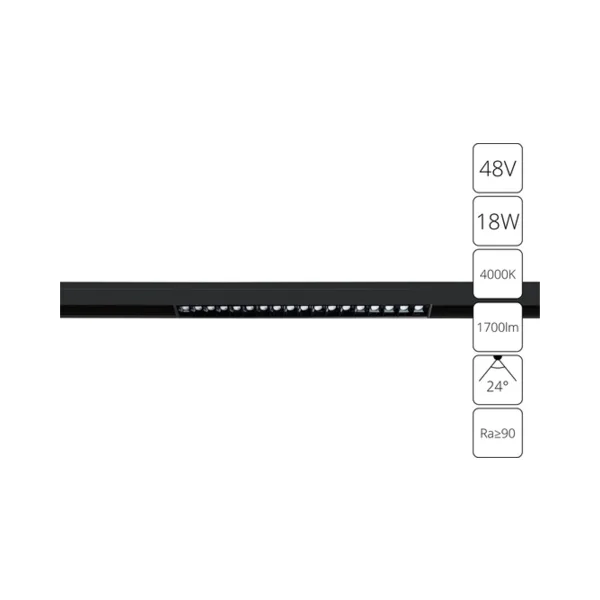 Трековый светильник Arte Lamp Linea A4665PL-1BK