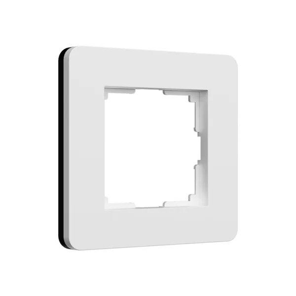 Рамка Werkel Split белый/черный, soft-touch W0013068/ Рамка на 1 пост Split (белый/черный, soft-touch)