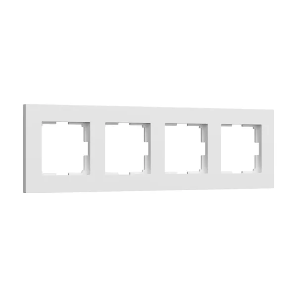 Рамка Werkel Slab белый софт W0042961/ Рамка на 4 поста Slab (белый софт)