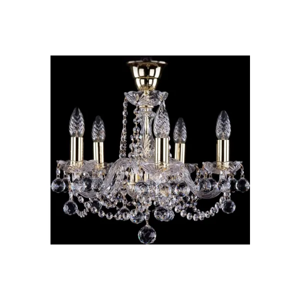 Подвесная люстра Bohemia Ivele Crystal 1402 1402/5/141/G/Balls/Tube