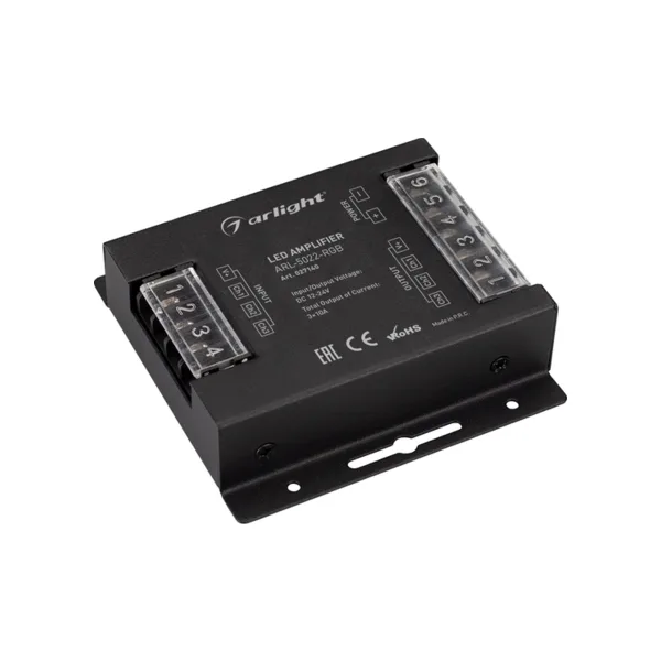 3-х канальный RGB усилитель для контроллеров (12-24VDC) Arlight 027140
