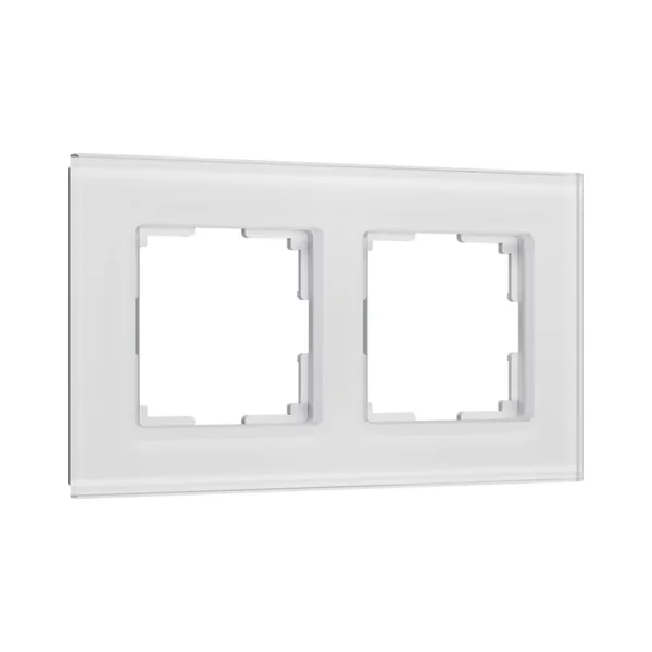 Рамка Werkel W0023101/ Рамка на 2 поста Senso (белый, стекло soft-touch)