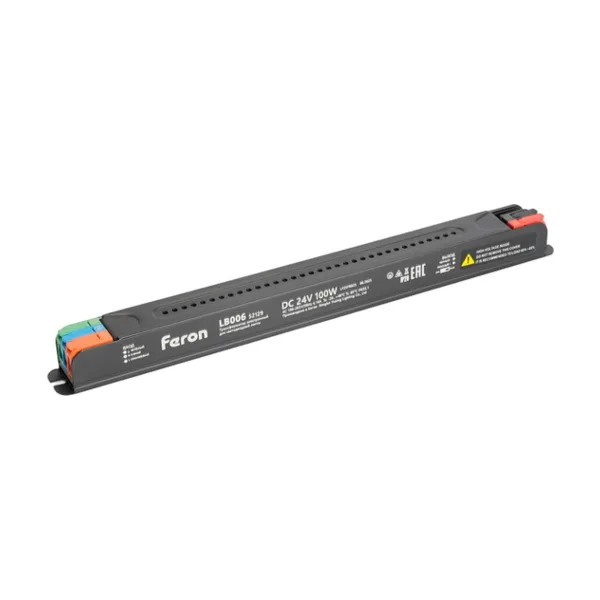 Трансформатор для светодиодной ленты с диммированием 100W 24V IP20 Feron LB006 52129