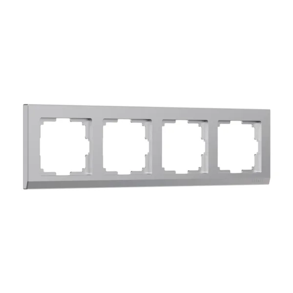 Рамка Werkel W0041806/ Рамка на 4 поста Stark (серебряный)