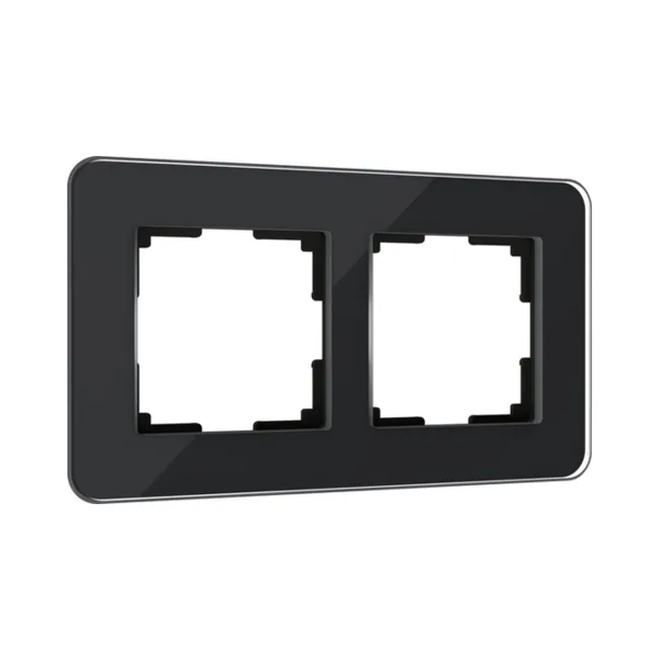 Рамка Werkel W0022448/ Рамка на 2 поста Elite (черный, стекло)