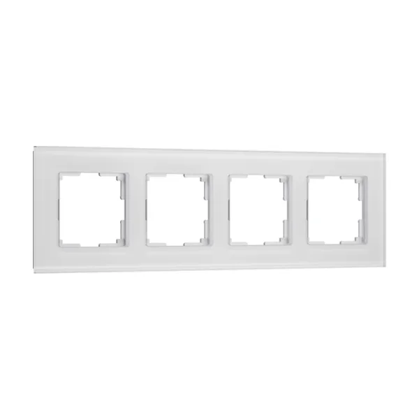 Рамка Werkel W0043101/ Рамка на 4 поста Senso (белый, стекло soft-touch)