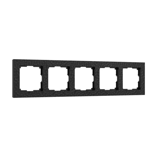 Рамка Werkel W0052408/ Рамка на 5 постов Hammer (черный)