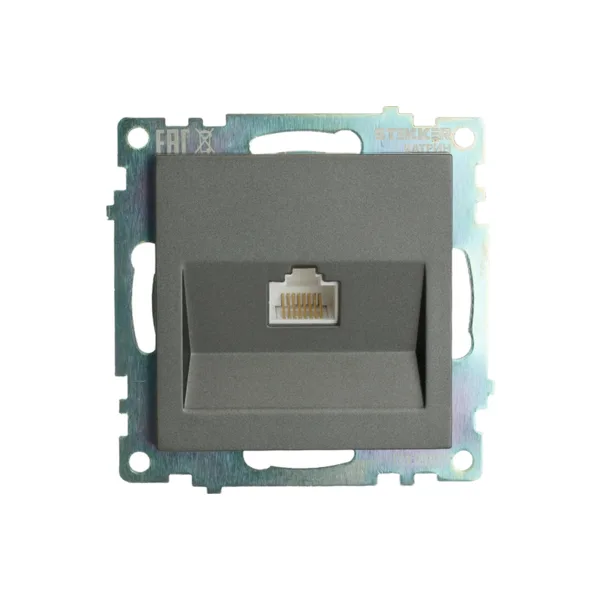 Розетка компьютерная 1-местная RJ-45 (механизм) Stekker Катрин 49418
