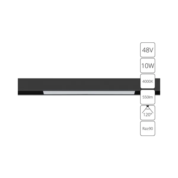 Трековый светильник Arte Lamp Linea A4662PL-1BK