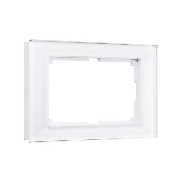 Рамка Werkel W0081101/ Рамка для двойной розетки Favorit (белый,стекло)