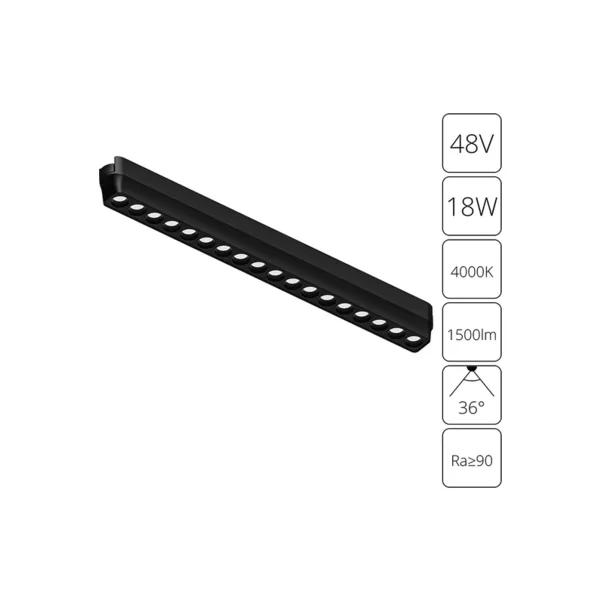 Трековый светильник Arte Lamp Rapid A6169PL-1BK