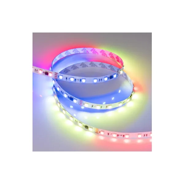 Светодиодная лента Arlight DMX-12-60 5060, 60 шт/м, 14 Вт/м, 24 В, IP20, RGB, 10 мм, 5 м 033448