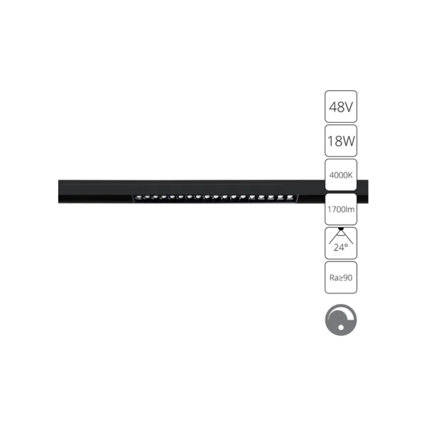 Трековый светильник Arte Lamp Linea A4685PL-1BK