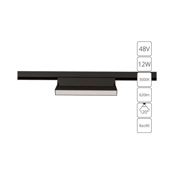 Трековый светильник Arte Lamp Linea A4679PL-1BK