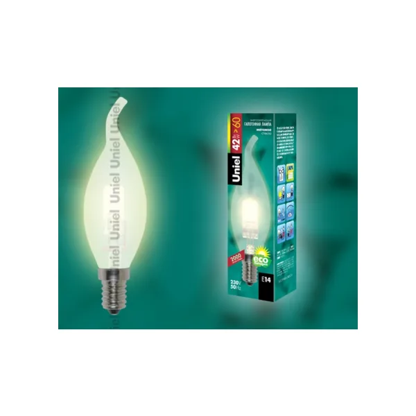 Лампочка галогеновая HCL-42/FR/E14 flame