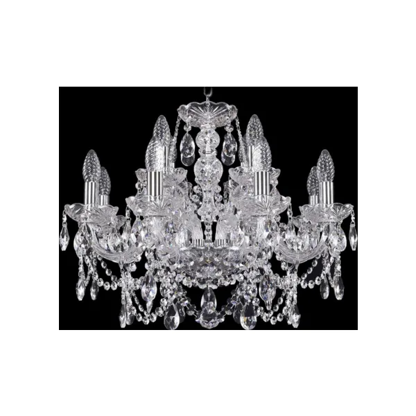 Подвесная люстра Bohemia Ivele Crystal 1411 1411/8+4/195/Ni