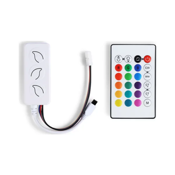 Контроллер WIFI Tuya для светодиодных лент RGB+CCT с управлением белого света c ИК пультом Ambrella LED Strip GS11601