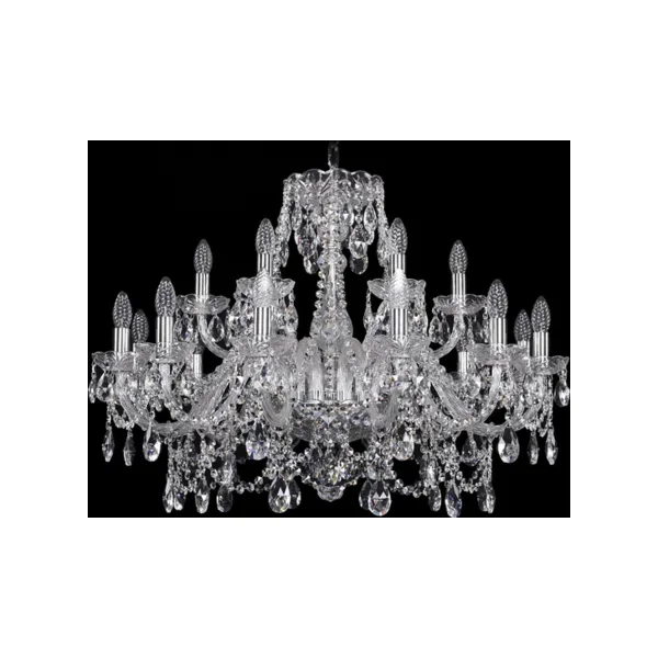 Подвесная люстра Bohemia Ivele Crystal 1411 1411/12+6/300/Ni
