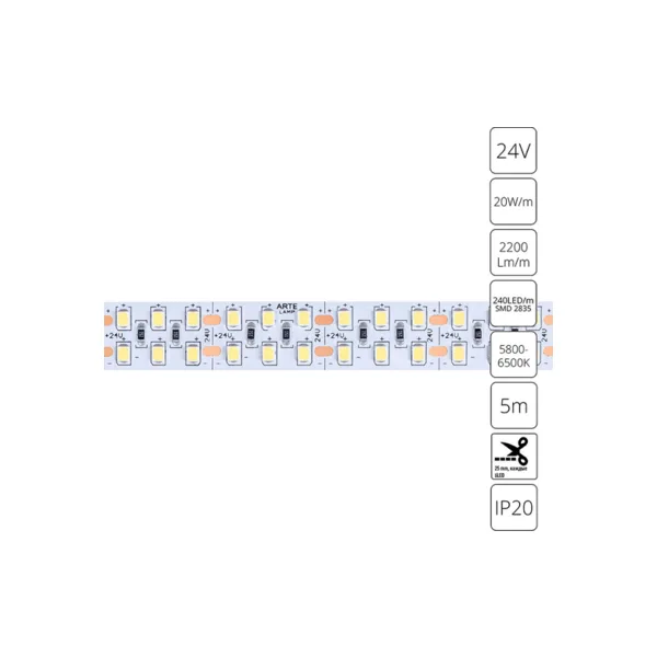Светодиодная лента Arte Lamp Tape A2424015-03-6K
