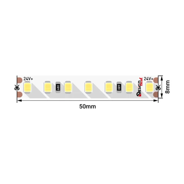 Светодиодная лента DesignLed Food 2835, 140 шт/м, 14.4 Вт/м, 24 В, IP33, 5 м DSG2140-24-SFD-33