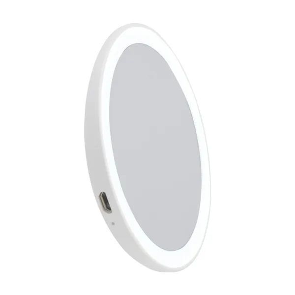 Зеркало карманное с подсветкой, с диммером Uniel ULK-F73 SW/DIM/RECH WHITE