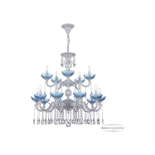 Подвесная люстра Bohemia Ivele Al7801 AL78101/10+5/250/2D A WMN P Aquamarine/M-1H