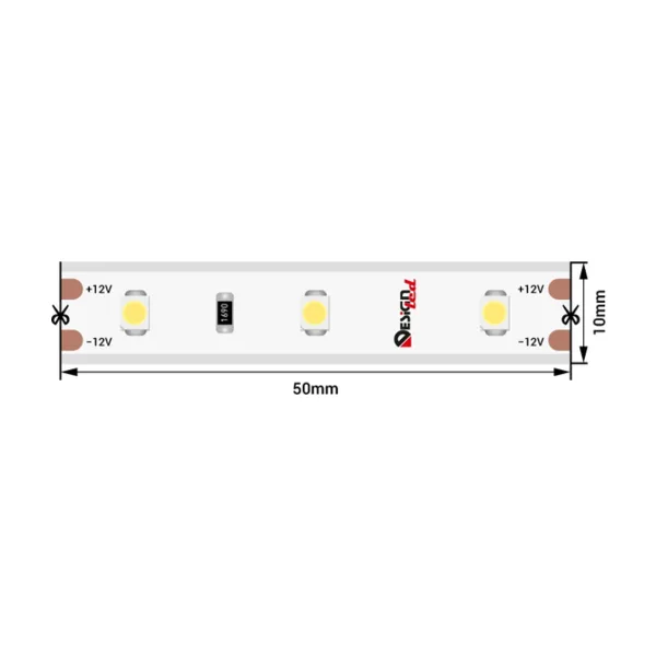 Светодиодная лента DesignLed DSG360, 60 шт/м, 12 В, IP65, 2700 K тёплый белый, 5 м DSG360-12-WW-65