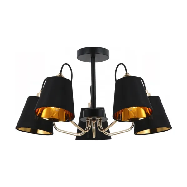 Потолочная люстра ILLUMICO IL6120-5COU-79 BK GD