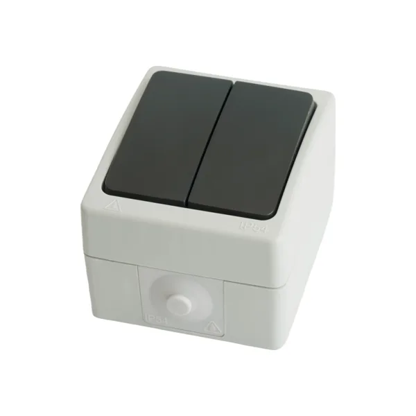 Выключатель двухклавишный Stekker PSW10 32753