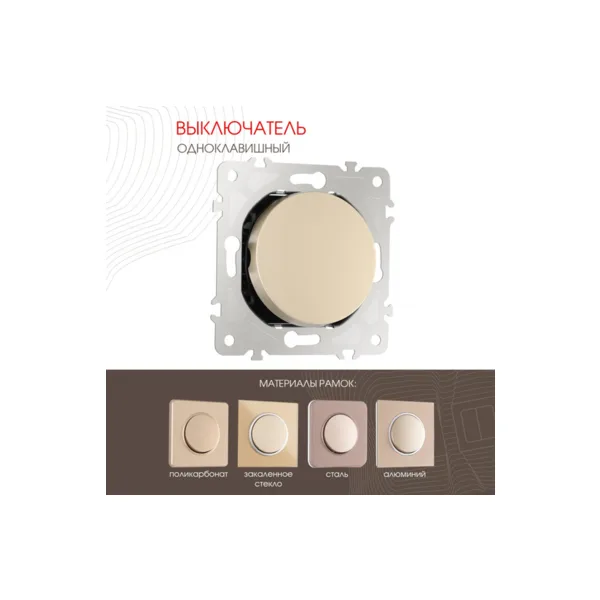Выключатель Arte Milano Am-202 202.30-1.shampan