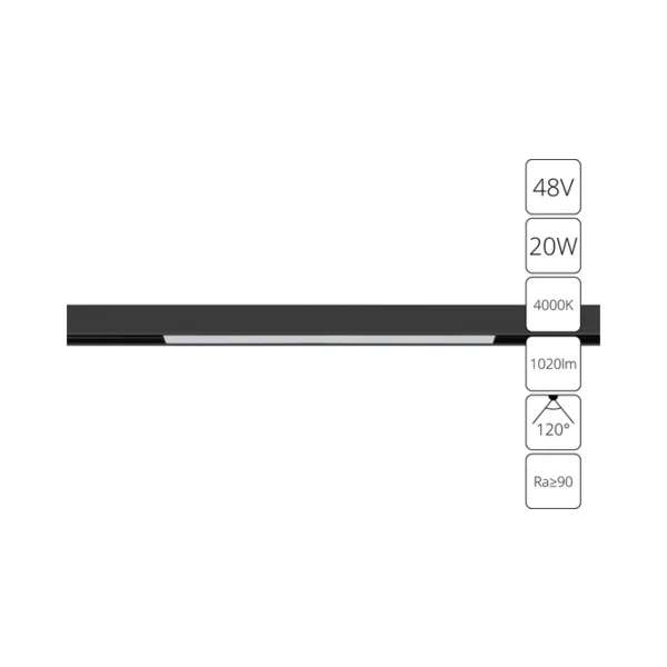 Трековый светильник Arte Lamp Linea A4663PL-1BK