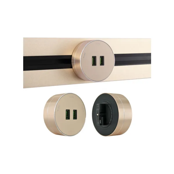 Трековая розетка Arte Milano Am-track-sockets 380011TS/USBx2 Gold