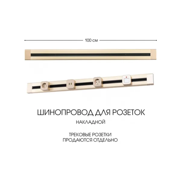 Электроустановочный шинопровод Am-track-sockets 382301TO/100 Gold