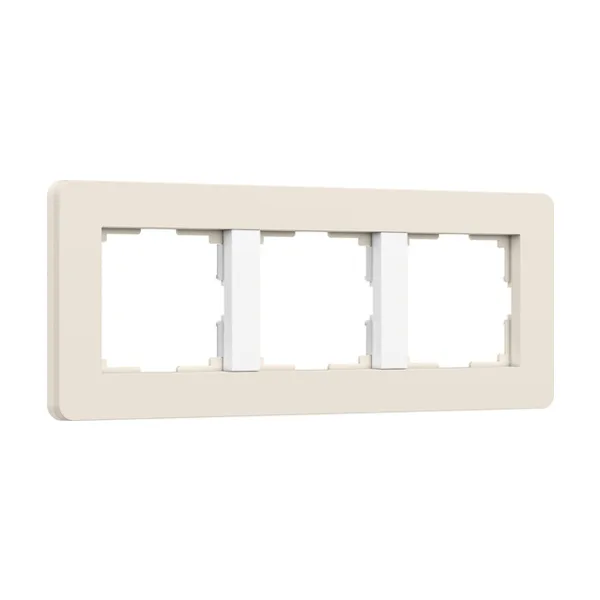 Рамка Werkel Split айвори/белый, soft-touch W0033066/ Рамка на 3 поста Split (айвори/белый, soft-touch)