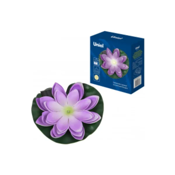 Газонная световая фигура USL-S-828/PT060 PURPLE WATERLILY